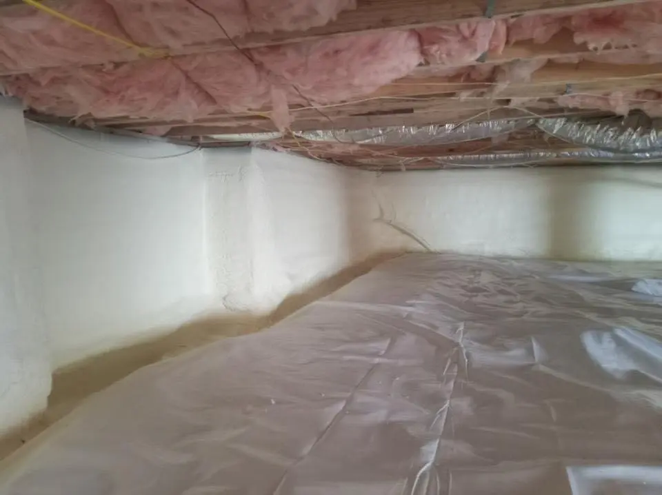 Crawl space encapsulation with closed-cell spray foam for Roof Maintenance in Frankfort Square